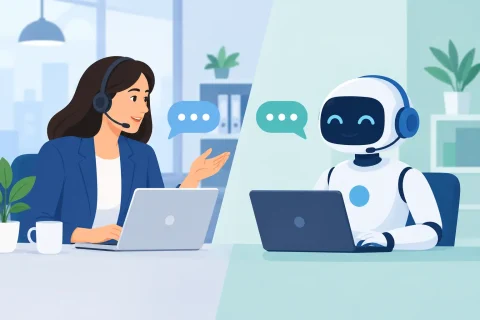 Human Agents Versus Conversational AI at Work